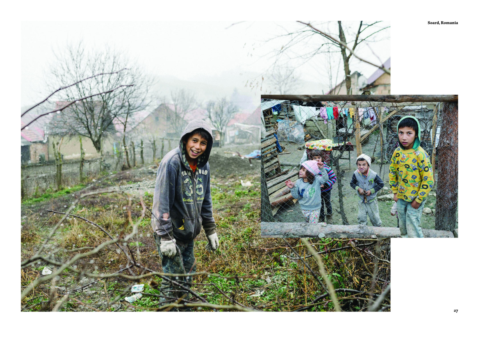 Page layout design featuring kids in Soard