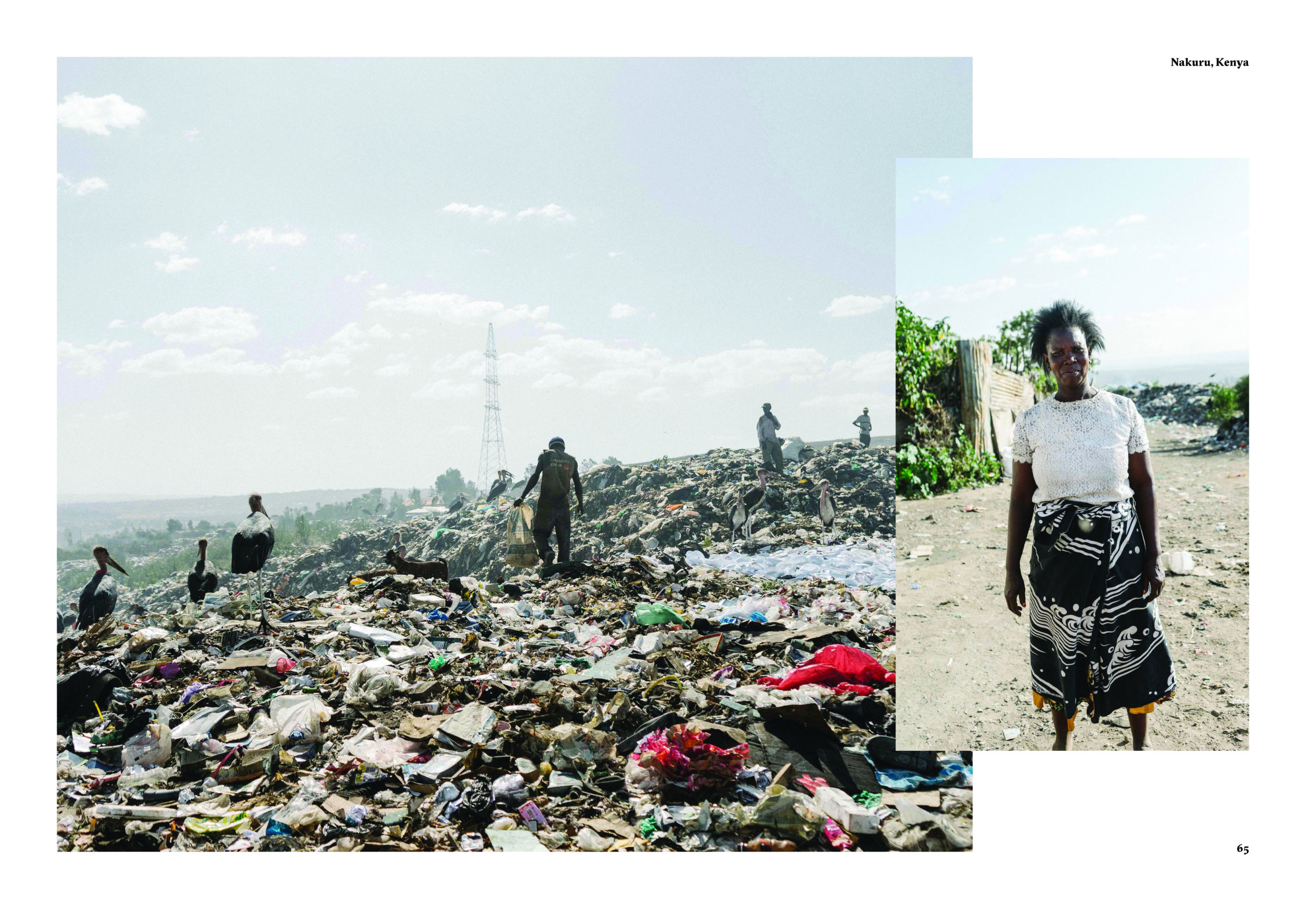Image of one of the large garbage sites in Nakura