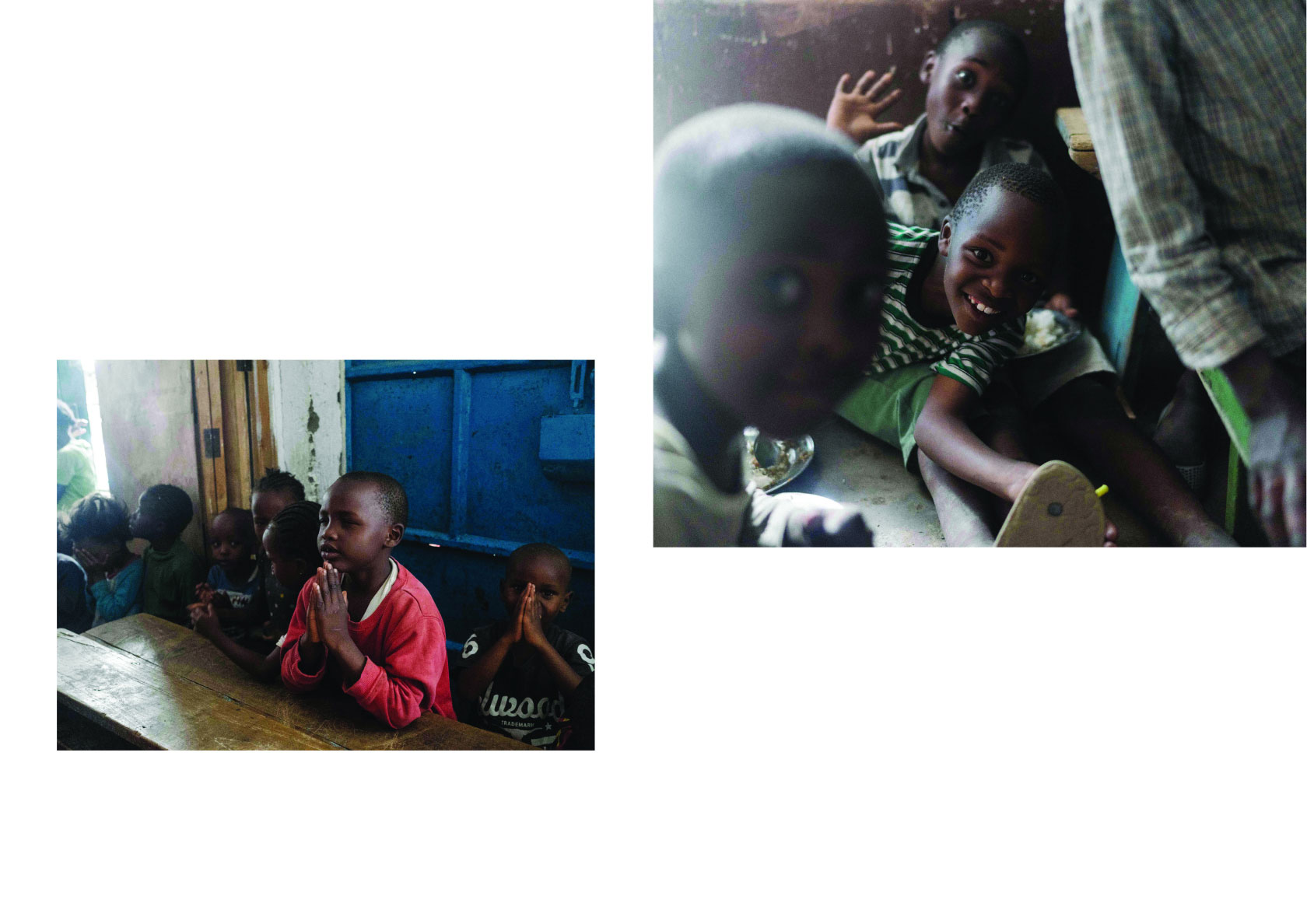 Layout design featuring kids in a school