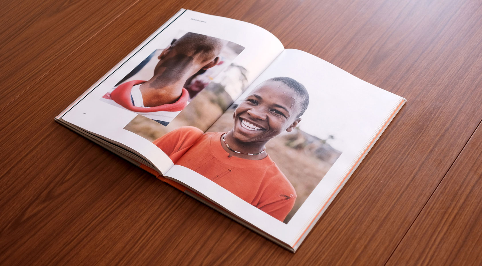 Photograph of the layout featuring the young girl