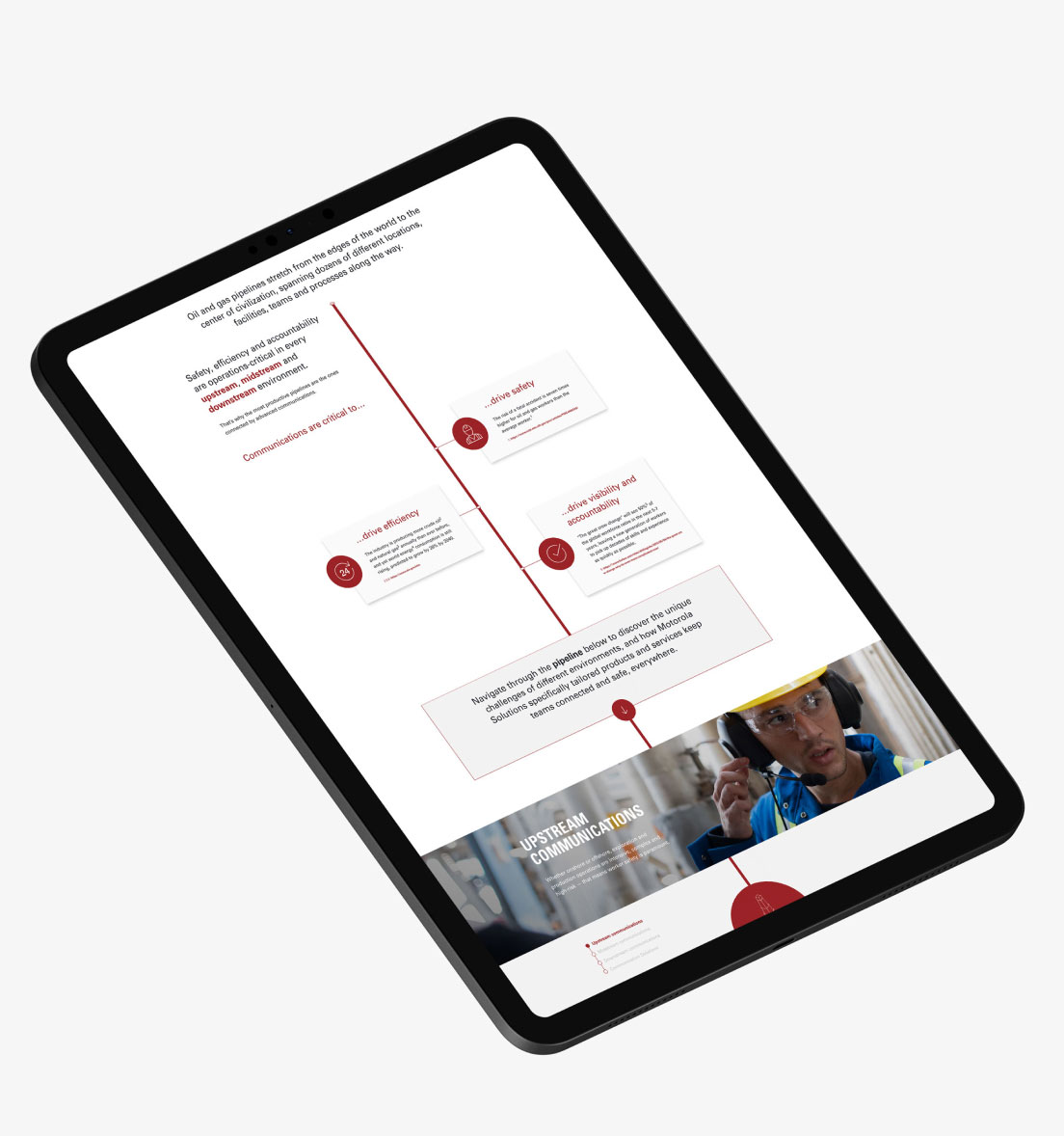 iPad view of the webpage