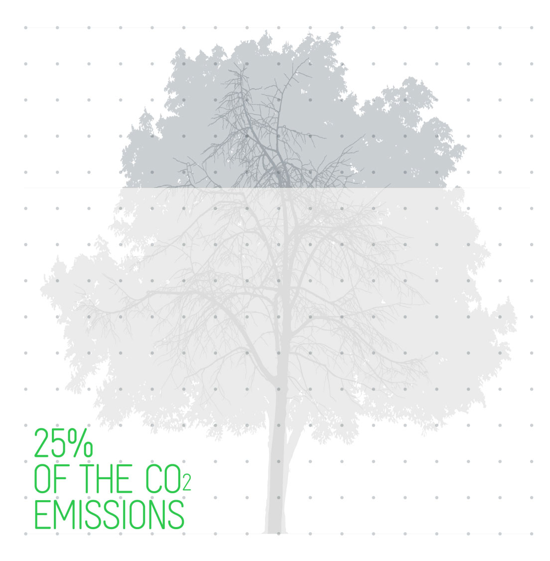 Graphic of co2 emissions by 25%