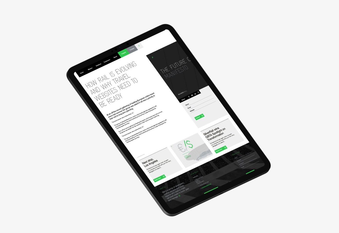 Ipad view of insights page